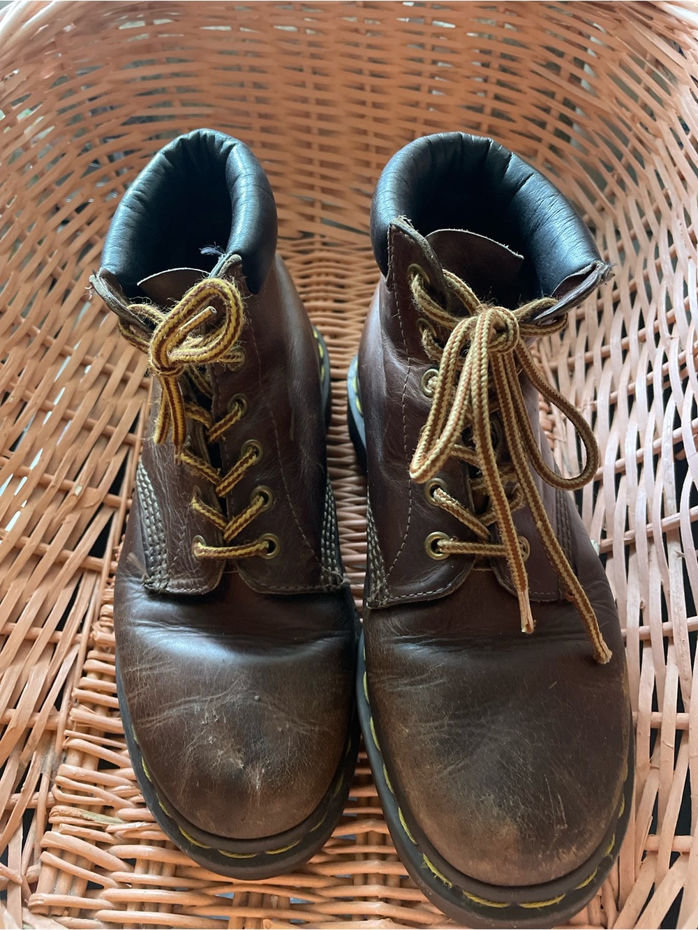 Dr. Martens Vintage Brown Leather Lace-Up Ankle Boots Made In England